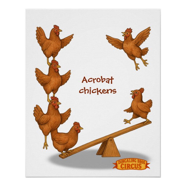 Chirpy Chickens acrobat squad Poster (Front)