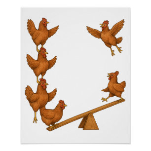 Chirpy Chickens acrobat squad Poster