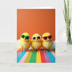Chirpy Chicks In Shades Fun Card