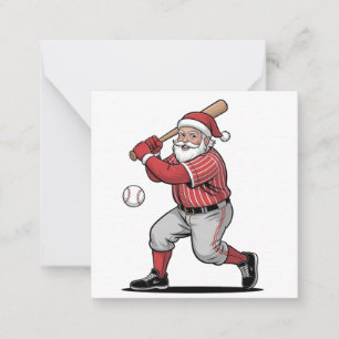 Chirstmas Baseball Playing Santa Claus Sport Card