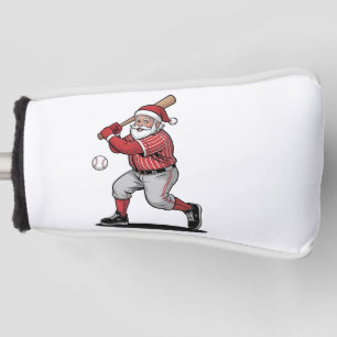 Chirstmas Baseball Playing Santa Claus Sport Golf Head Cover