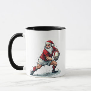 Chirstmas Fantasy Football Playing Santa Claus Mug