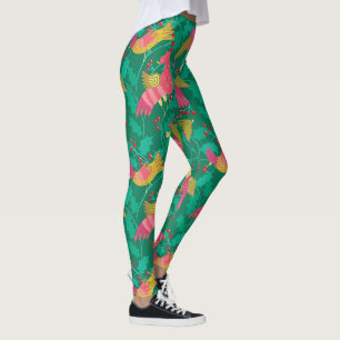 Chirstmas is for the Birds Maximalist Patterned Leggings