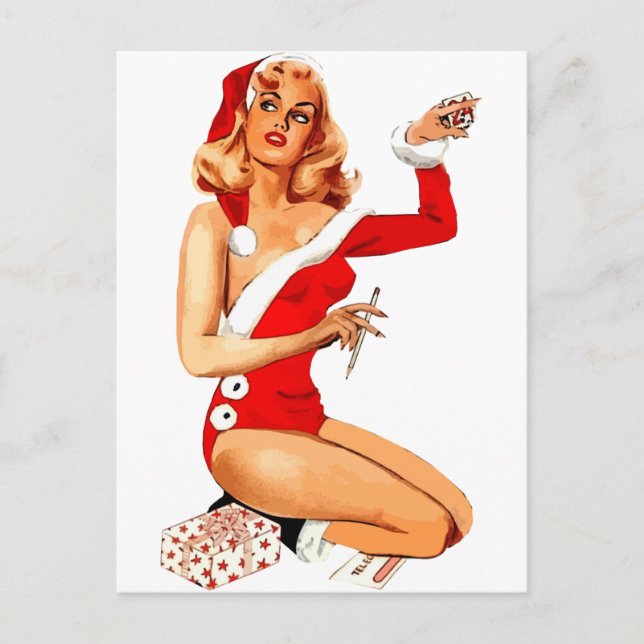 Chirstmas Pin-Up                      Postcard (Front)