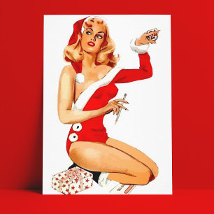 Chirstmas Pin-Up Postcard