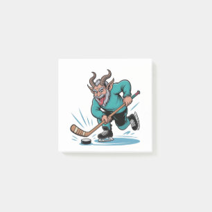 Chirstmas Playing Icehockey Spooky Christmas Sport Post-it Notes