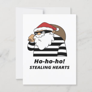 chirstmas stealing heart  postcard