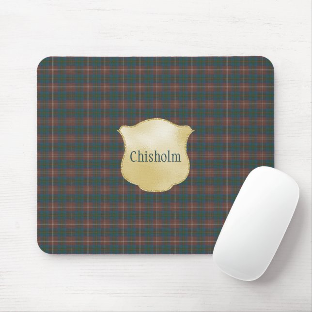 Chisholm Hunting Ancient Original Scottish Tartan Mouse Pad (With Mouse)