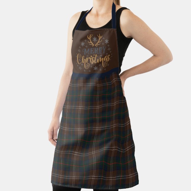 Chisholm Hunting Modern Original Tartan Christmas Apron (Insitu)