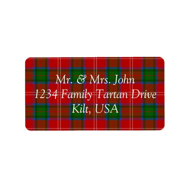 Chisholm Tartan Label (Front)