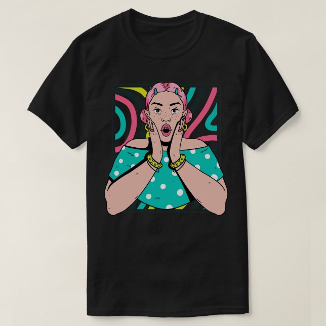 Chisme Art Portrait of Young Woman T-Shirt (Design Front)