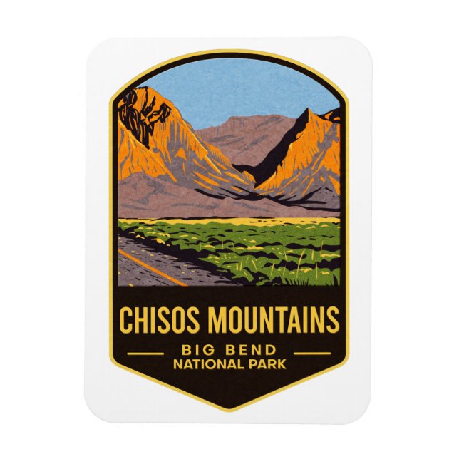 Chisos Mountains Big Bend National Park Magnet (Vertical)