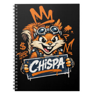 Chispa Graffiti Squirrel Spiral Notebook