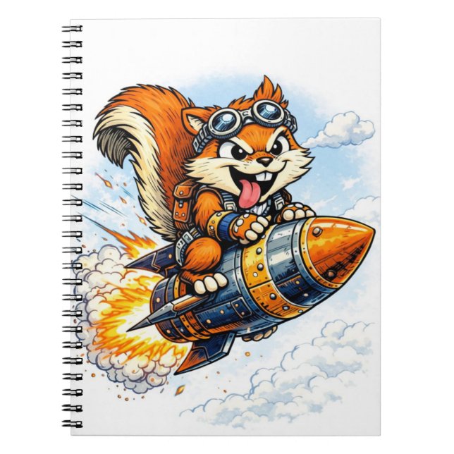 Chispa the Rocket Squirrel Spiral Notebook (Front)
