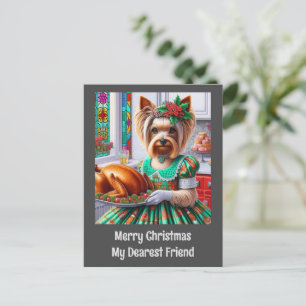 Chistmas Card Australian Silky Terrier Dog Xmas