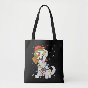 Chistmas Season Santa Jack Russell Terrier Tote Bag