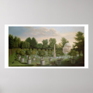 Chiswick House Gardens (oil on canvas) Poster