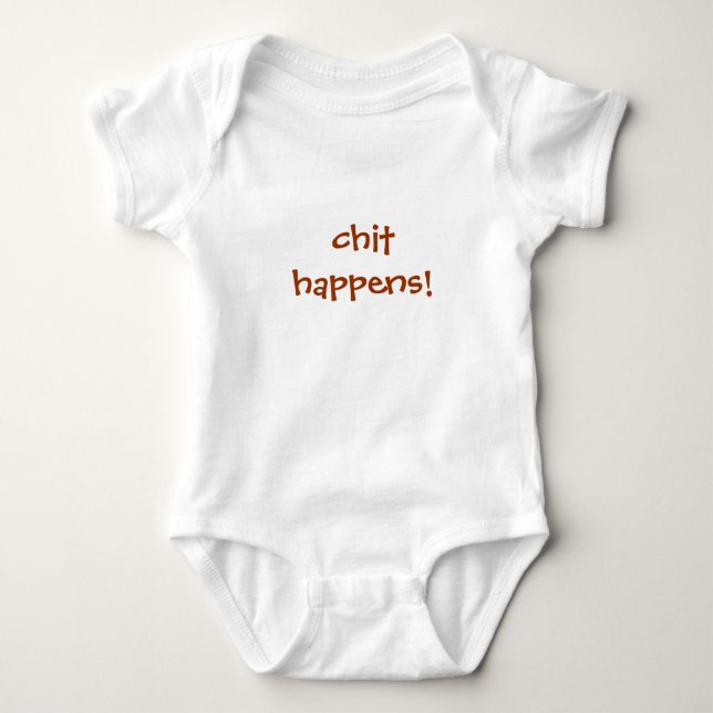 chit happens! baby bodysuit (Front)