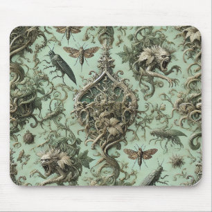 Chitinous Elegy – Gothic Insect Mouse Pad