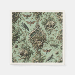 Chitinous Elegy – Gothic Insect  Napkin