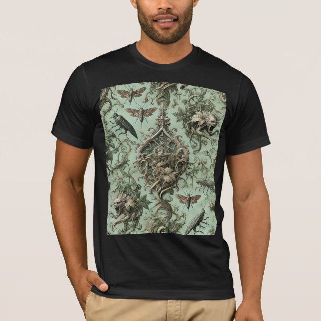 Chitinous Elegy – Gothic Wearable Art T-Shirt (Front)