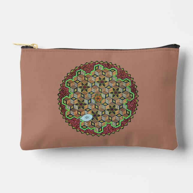 "Chitta Vritti Nirodha" (colour drawing) Accessory Pouch (Front)