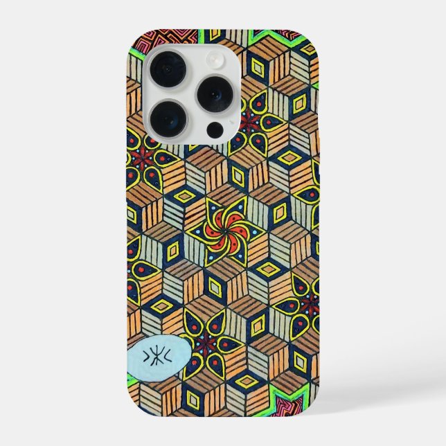 "Chitta Vritti Nirodha" (colour drawing) iPhone Case (Back)