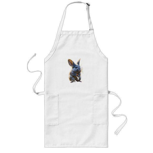 Chittering Harvester — Dark Fantasy Chinchilla Cre Long Apron (Front)