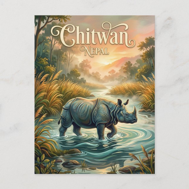 Chitwan National Park Nepal Postcard (Front)