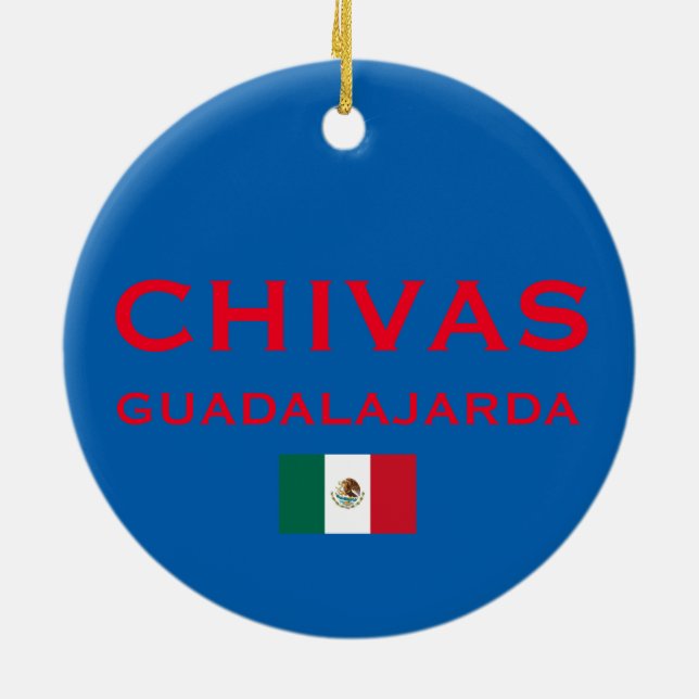 Chivas (Guadalajara) Custom Christmas Ornament (Back)