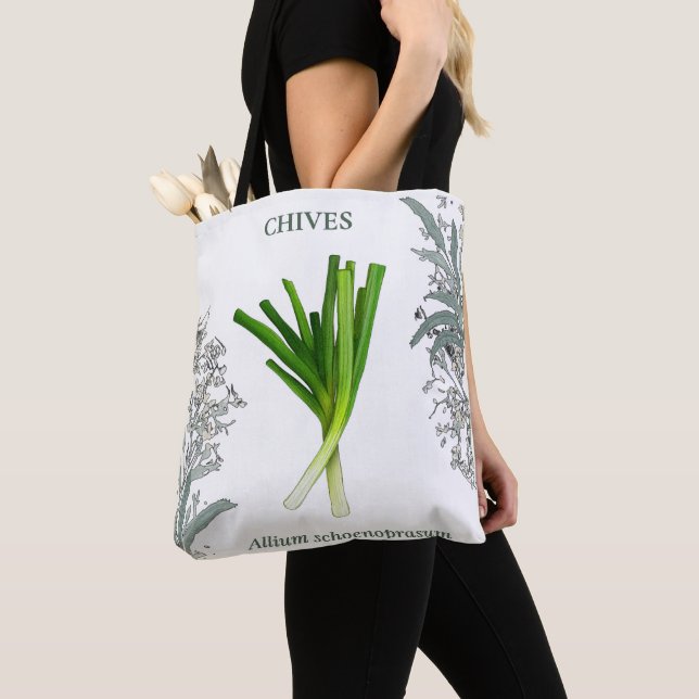 Chives — Allium schoenoprasum Tote Bag (Close Up)