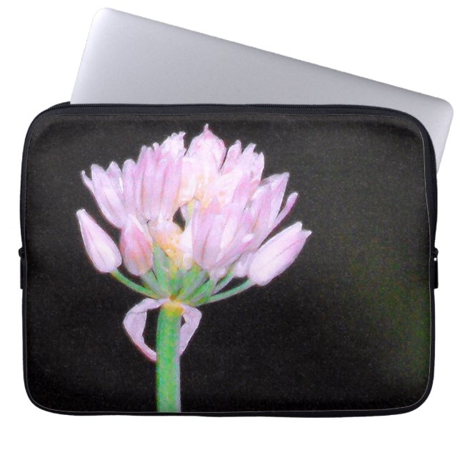 Chives Flower Laptop Sleeve (Front)