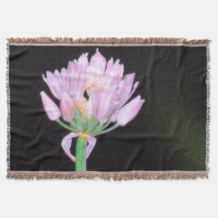 Chives Flower Throw Blanket