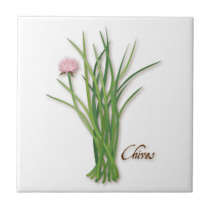 Chives Herb Ceramic Tile