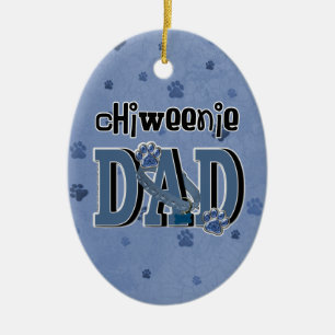 ChiWeenie DAD Ceramic Tree Decoration