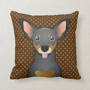 Chiweenie Dog Cartoon Paws Cushion