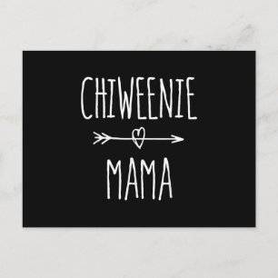 chiweenie mama chihuahua mum gift postcard