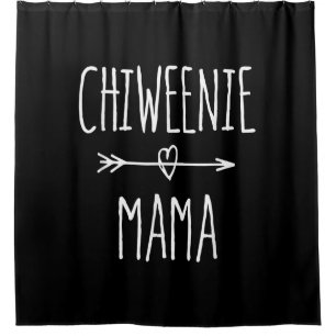 chiweenie mama  chihuahua mum gift shower curtain