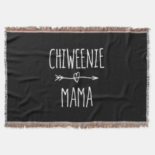 chiweenie mama chihuahua mum gift throw blanket