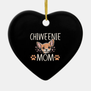 chiweenie mum chihuahua cute dog owner love lover ceramic ornament
