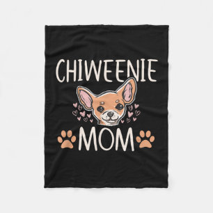chiweenie mum chihuahua cute dog owner love lover fleece blanket