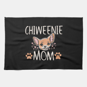 chiweenie mum chihuahua cute dog owner love lover tea towel