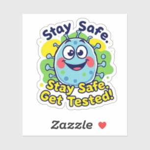 Chlamydia Awareness – Stay Safe! Fun sticker