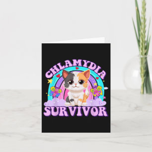 Chlamydia Survivor Cat Meme Funny Shirts For Men A Card