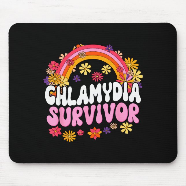 Chlamydia Survivor Funny Graphic  Mouse Pad (Front)