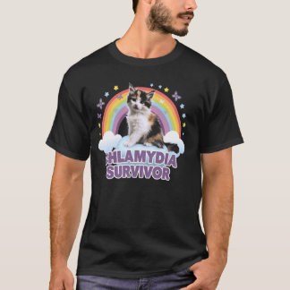 Chlamydia Survivor Rainbow Kitten Cute Cat Lover T-Shirt