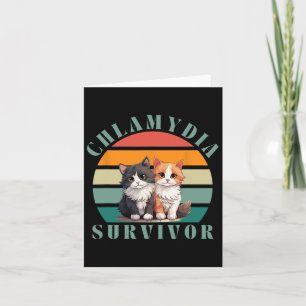 Chlamydia Survivor Retro Sarcastic Ironic Y2k Inap Card