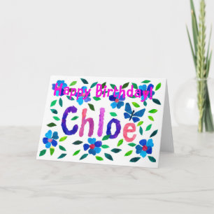 'Chloe' Birthday Card