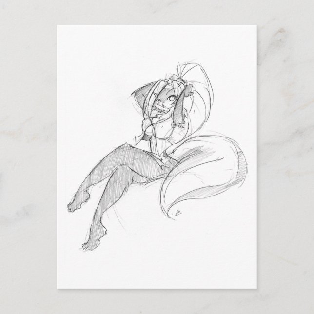 Chloe Bored 05 Postcard (Front)