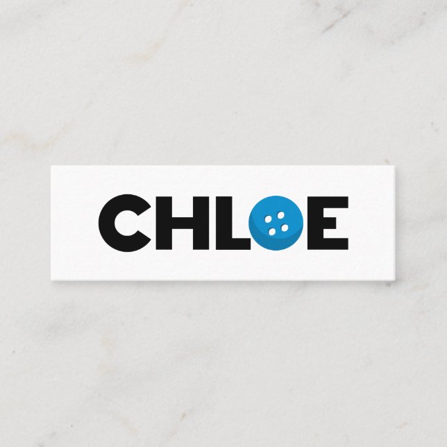 Chloe button mini business card (Front)